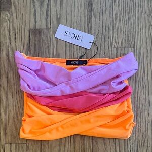 Micas Women's Purple and Orange Tube Top